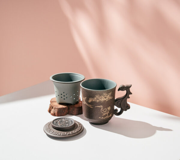 Double-walled Phoenix Brown Cup (Longevity)